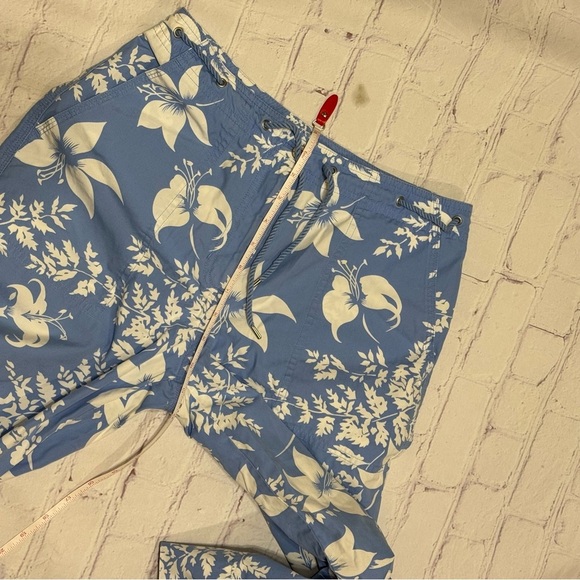 LAUREN RALPH LAUREN vintage y2k Floral Blue and White   cropped Pants 6 petite - Picture 9 of 16